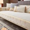 Chenille Sofa Cover Ginkgo Leaf Splicing Sofa Cover Living Room Solid Color Non Slip Sofa Cover Four Seasons Universal Couch Mat