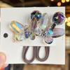 2PCS Lovely Cartoon Transparent Butterfly Girls Elastic Hair Bands Princess Hair Accessories Children Hair Ties Baby Headwear