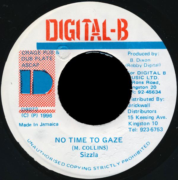 

7inch Record SIZZLA No Time To Gaze DB072 DigitalB 1996 Jamaica Reggae Ska Dub Used