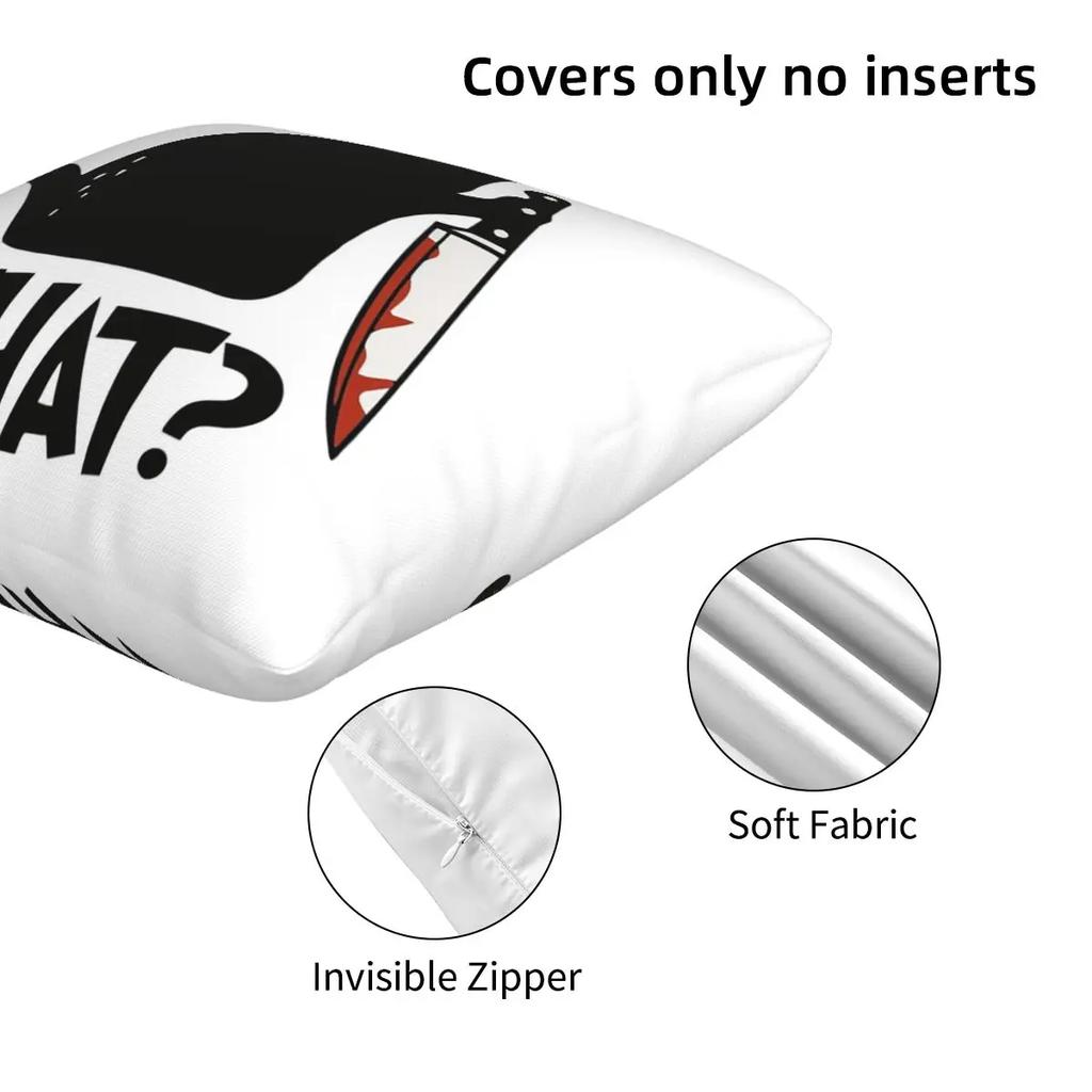 Cat What Murderous Black Cat With Knife 2 Pcs Square Pillowcase Pillow Cover Cushion Throw Pillow For Home Bedroom