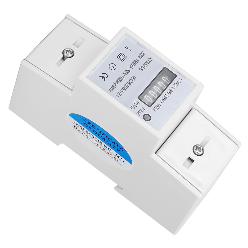 XTM35S 220V Digital 2P Din Rail Electric Meter Electronic KWh Meter