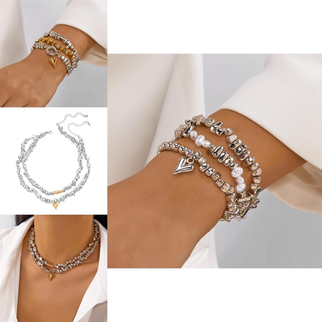 Modern Geometric Jewelry For Women With Alloy Pendants In Minimalist Design