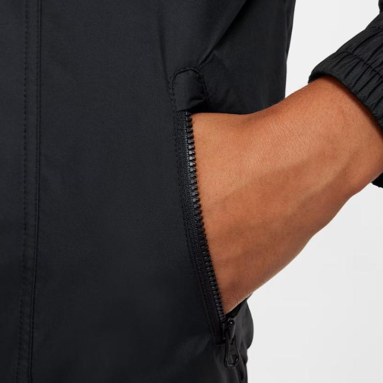Nike Sportswear Windrunner Hooded Waterproof Comfortable Casual Jacket Kids Jacket Black White FZ5516-010