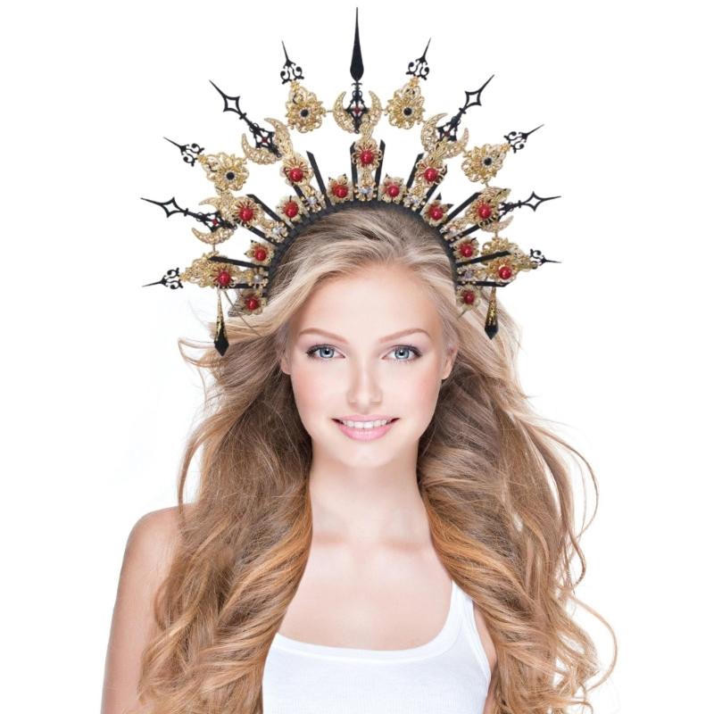 Tiaras Crown Headband Handmade Craft Kits Roleplay Crownpiece Women Costume Hairband Female Church Wedding Headpiece