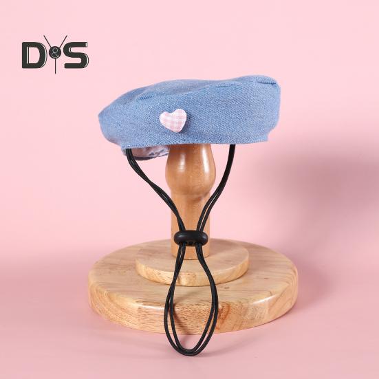 Fantasia de desenho animado para animais de estimação, chapéu, boina para cachorro pequeno com alças ajustáveis, bandana jeans para animais de estimação, acessórios para vestir para cães pequenos e médios e gatos