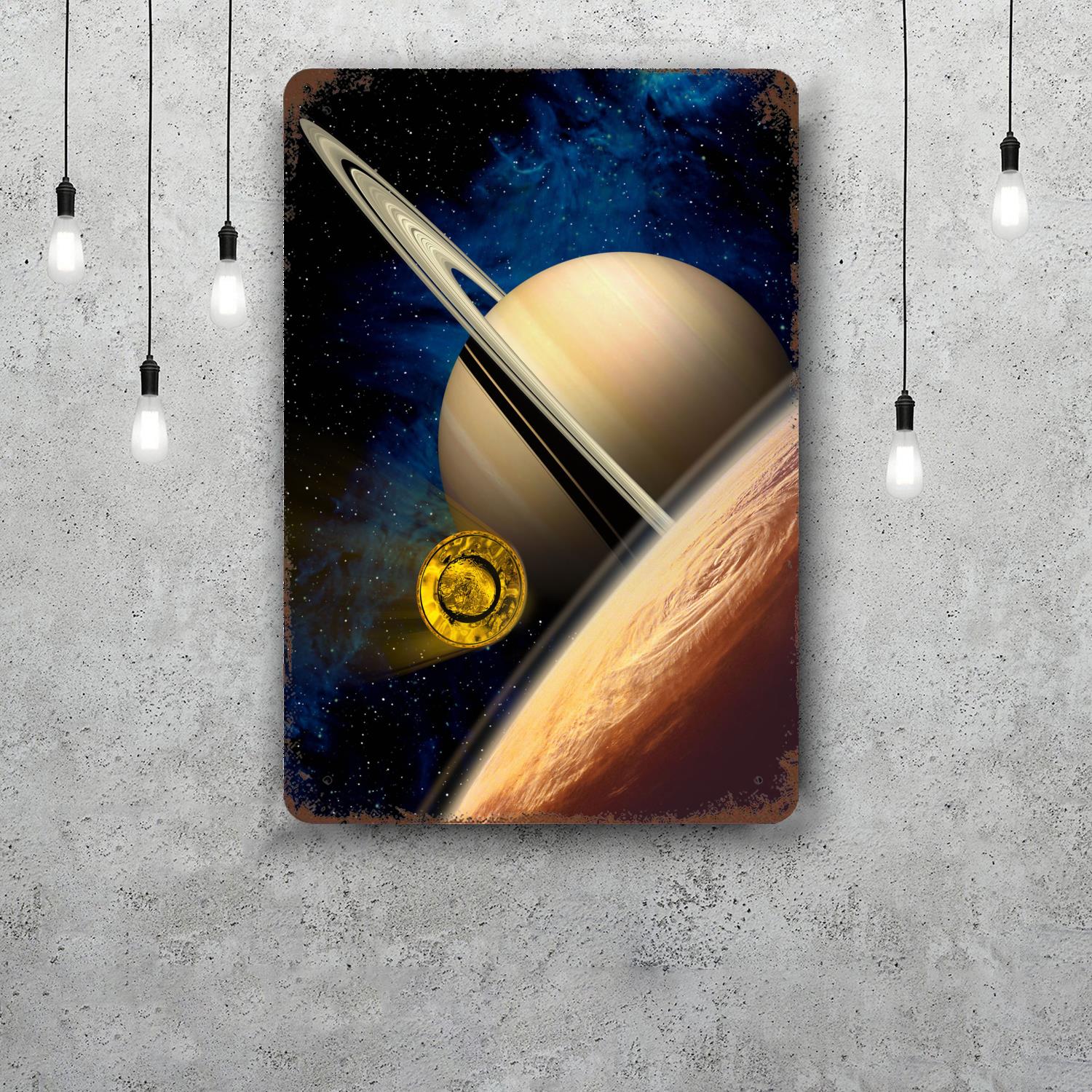 

saturno Classic Poster Rusty Metal Plaque Retro Decorative Plate Bar Man Cave Garage Club Metal Sign Wall Decoration 20x30cm（7.8x11.8inch）