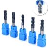 5 Stück 6mm Schaft Wolframkarbid 4 Schneiden Schaftfräser CNC Fräser HRC45 TIALN