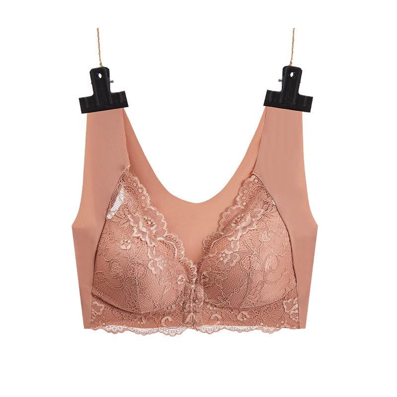 Sexy krajkový vestový podprsenka s předním zapínáním - Velká velikost