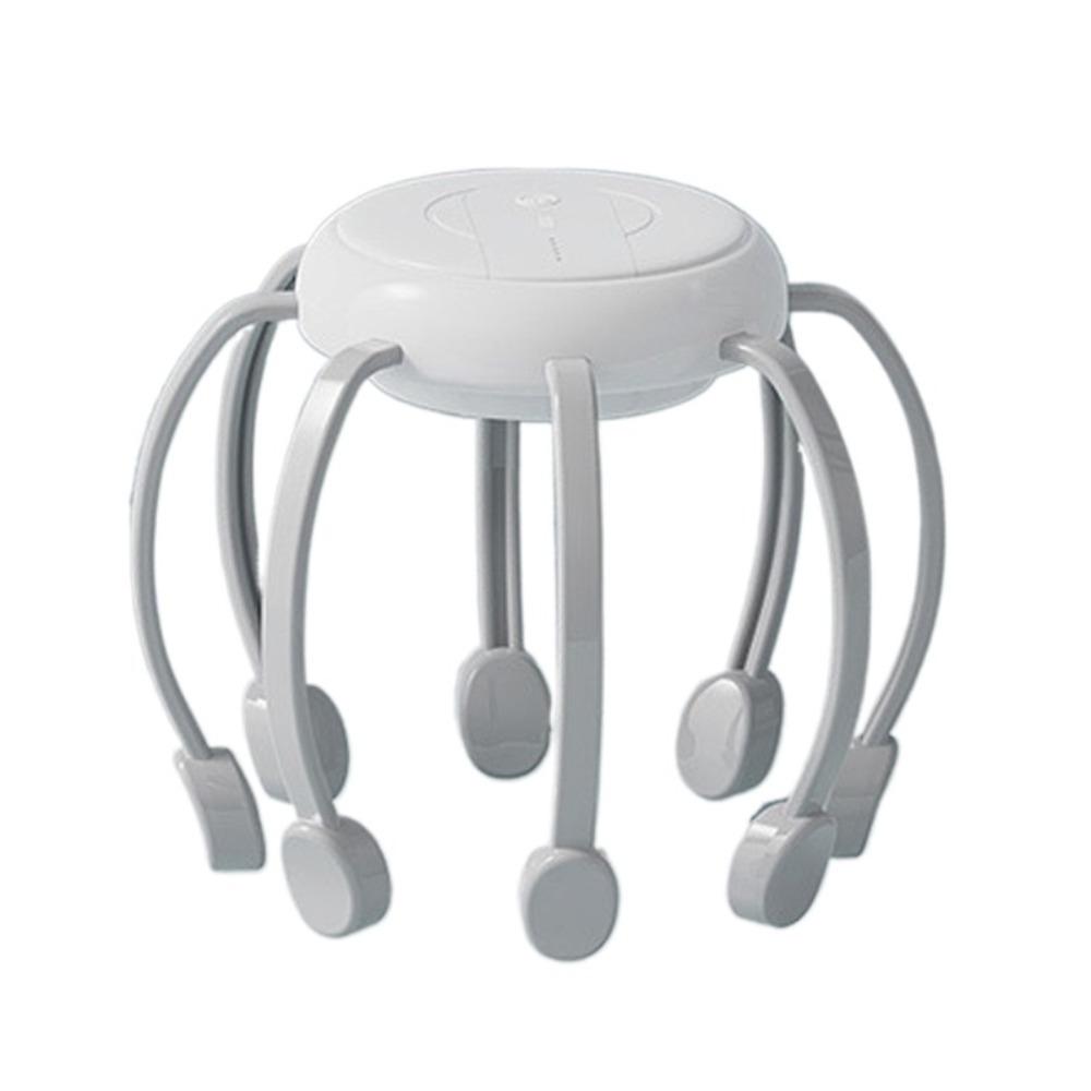 Octopus Claw Eight Claw Massager USB Charging Stress Relief Electric Head Massager Therapeutic Electric Multi-Point Massage белый
