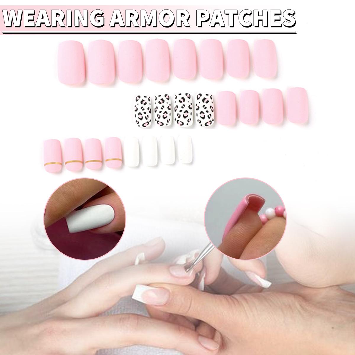 

Tingml 24 шт. квадратный розовый леопардовый принт накладные ногти накладные ногти полное покрытие