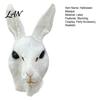 Unbeschränkte Sicht Halloween-Maske Hasenkopf für Erwachsene, Realistische Kaninchen-Latexhaube, Langlebige Kostüme Tierkostüm Karneval Cosplay Party