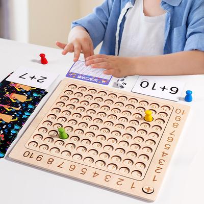 Dětská Montessori 99 Násobilka Stolní Hra Matematické Dřevěné Hračky Děti Učení Vzdělávací logické Myšlení Puzzle Vzdělávací Hračka