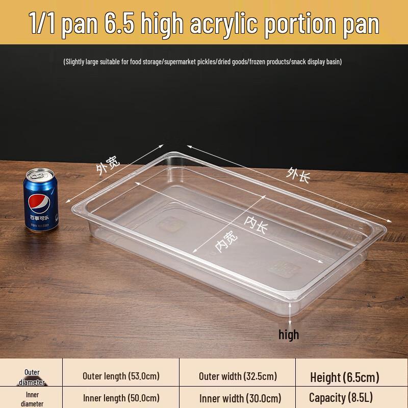 Acrylic Transparent Food Display Pans