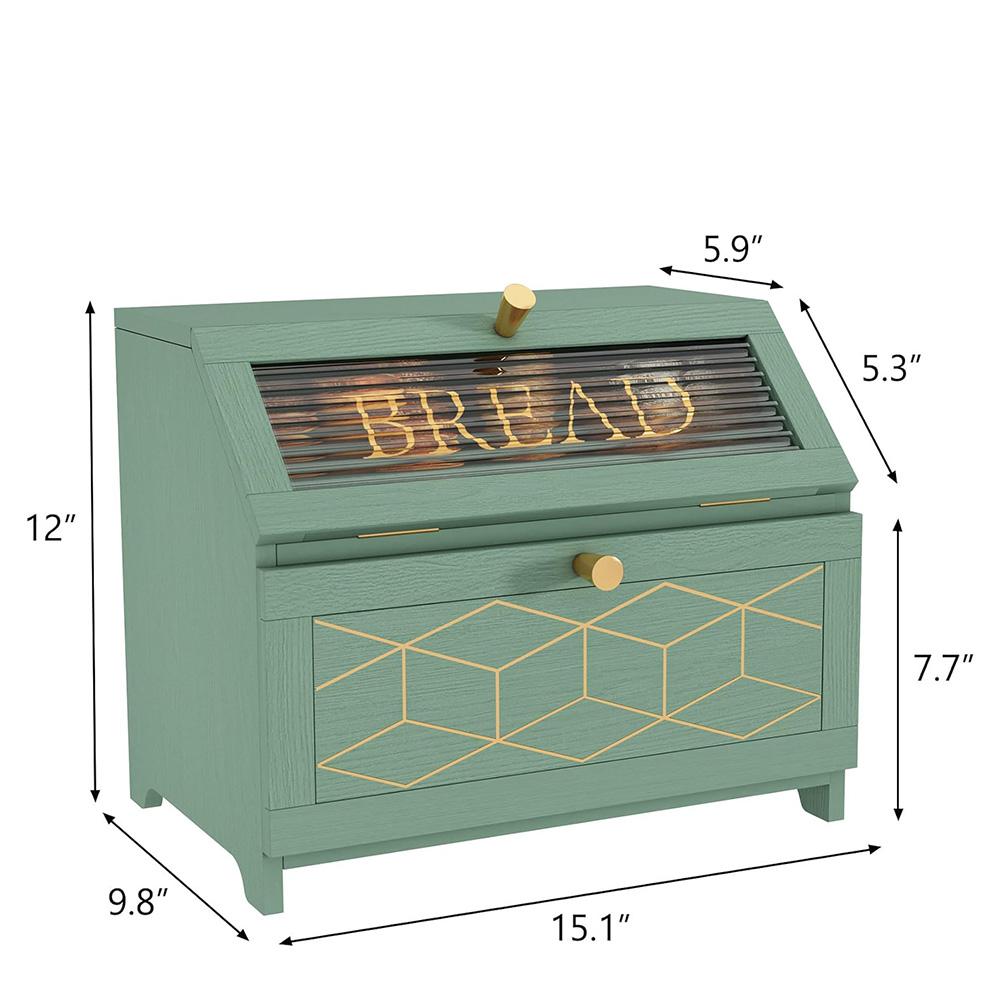 Wooden Bread Bin Multi-Purpose Bread Storage Container Bread Keeper Bin Bread Storage Box for Bagel Donut Cookies