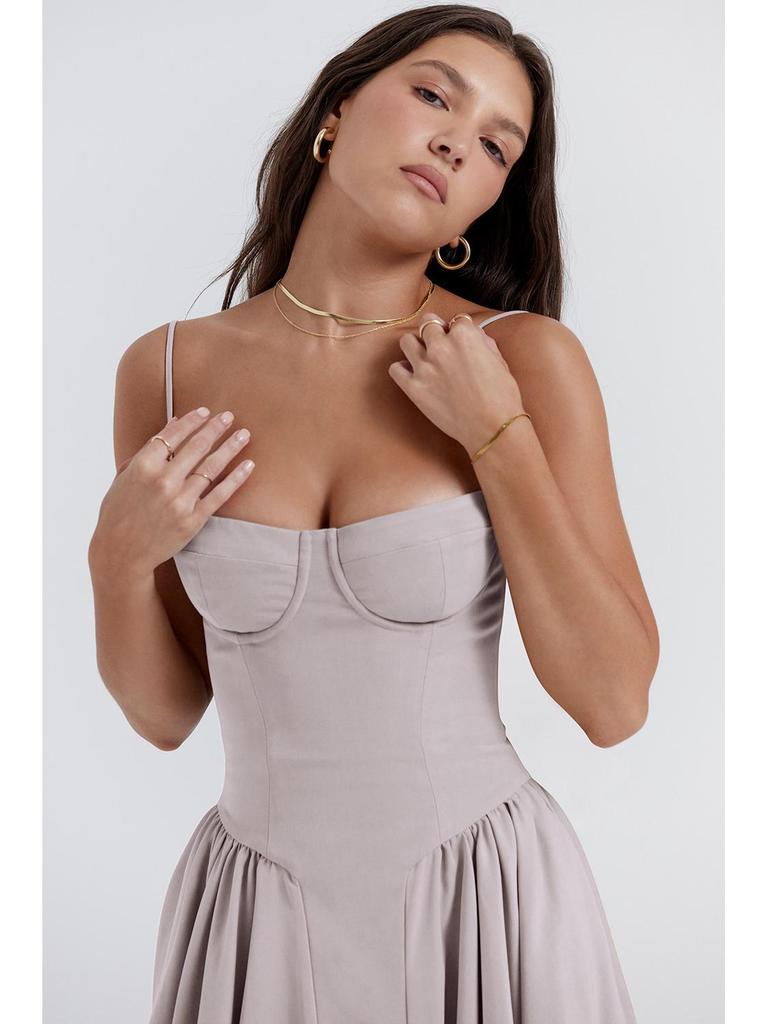 2024 French Retro Long Slip Dress - Court Style Dopamine Outfit