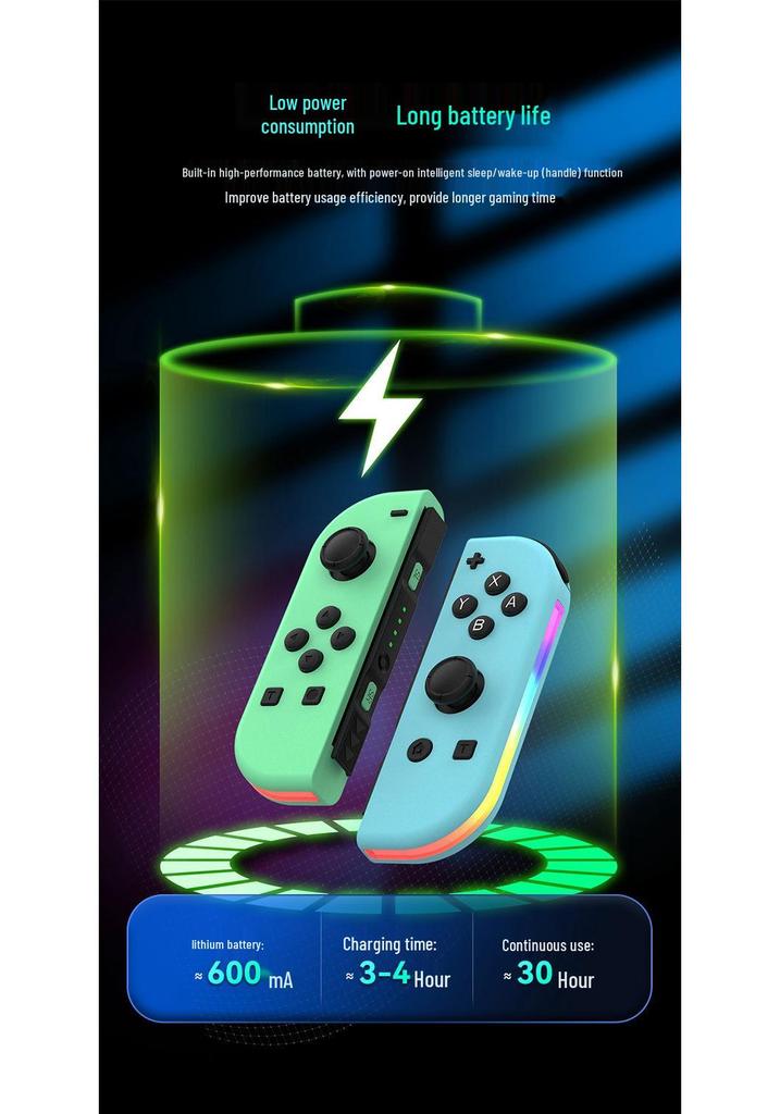 Colorful RGB Switch Joy-Con Controller with Vibration & Six-Axis Gyroscope