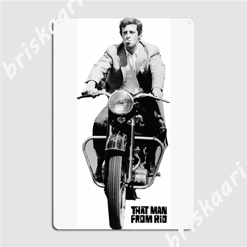 

Жан-Поль Бельмондо Металлические таблички Кино Кухня Стена Индивидуальный декор стен Жестяная табличка Постеры 20x30cm