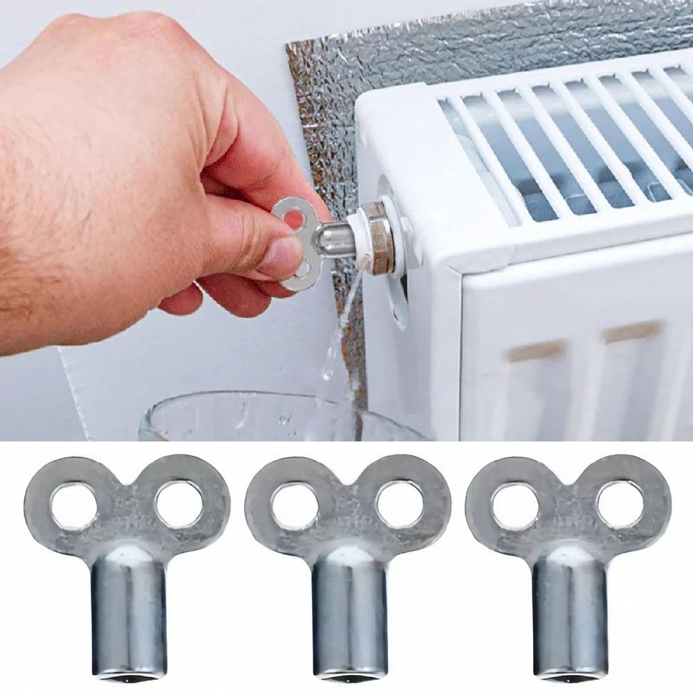 1/5 Stück Silber Heizkörper Entlüftungsschlüssel Zinklegierung Ventilschlüssel für Standard Heizkörperventile