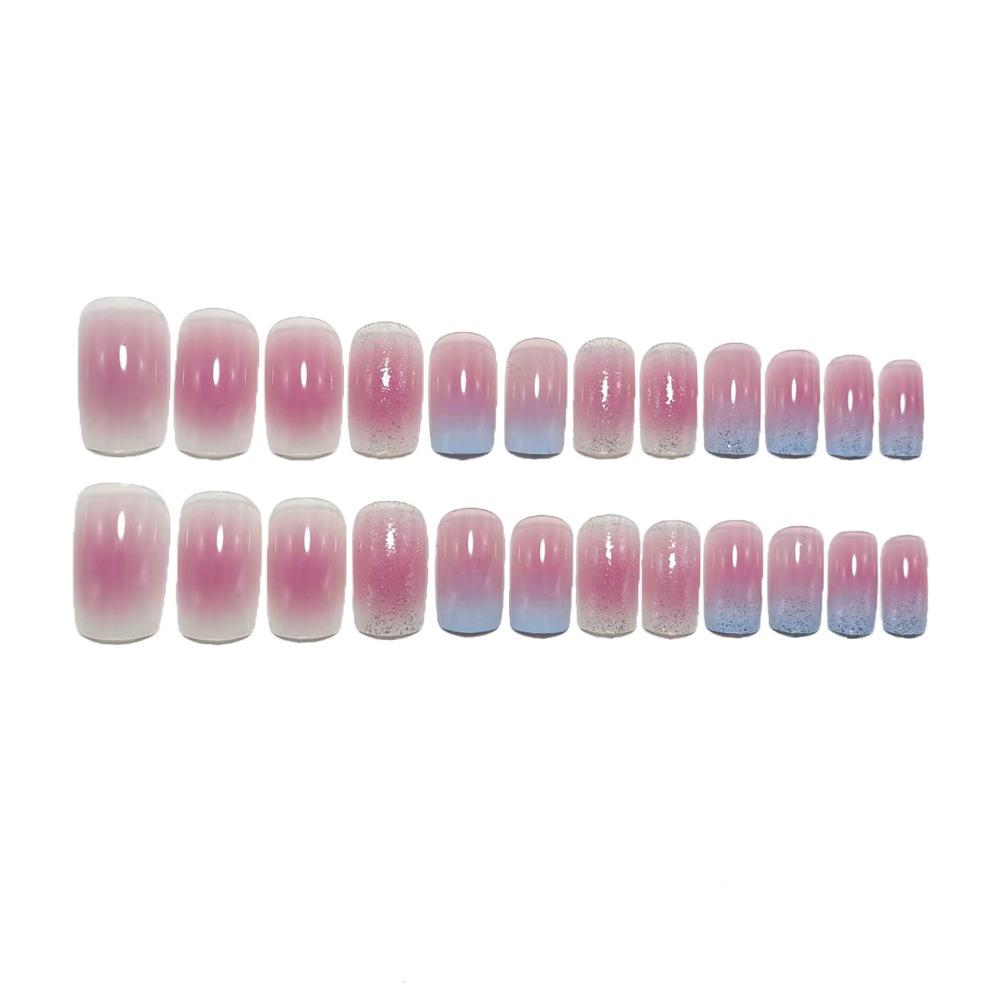 Temperament Simple Manicure Patch Gradient Fashion Gentle Blush Fake Nail Patch Removable Manicure Wearable Nail Patch