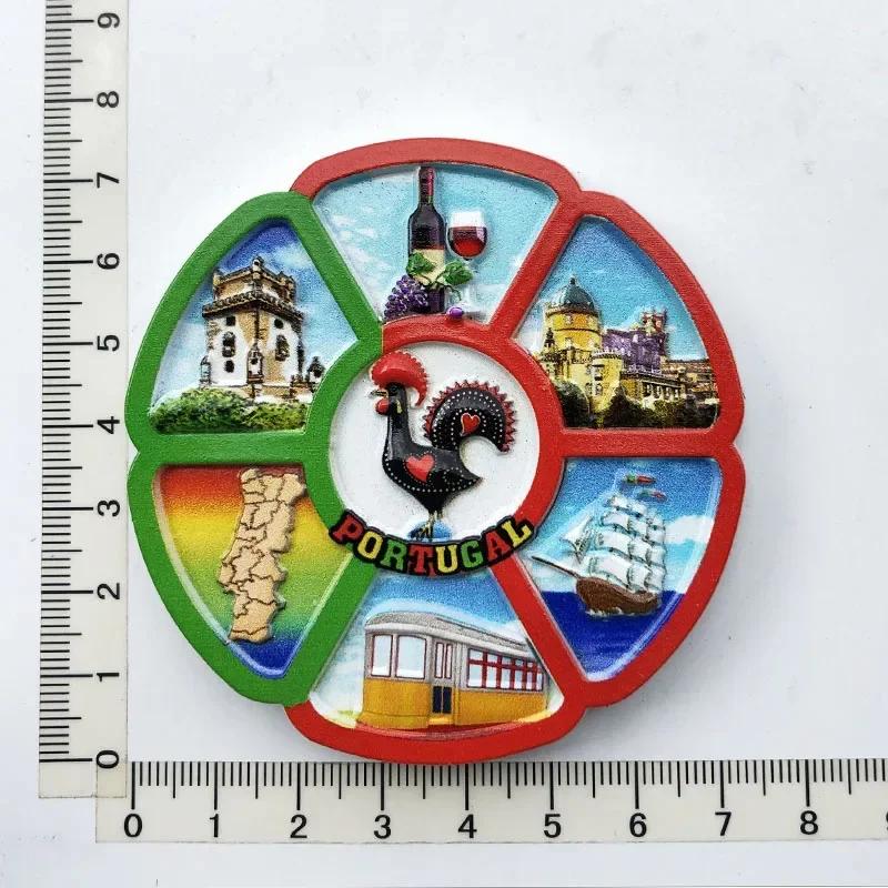Portugal Lisbon Fridge Magnets Tourist Souvenir Resin Magnetic Refrigerator Stickers Home Decor Collection Gifts for Friends