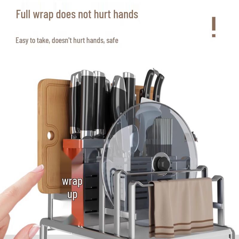 Yingbai 304 Stainless Steel Multifunctional Kitchen Storage Rack