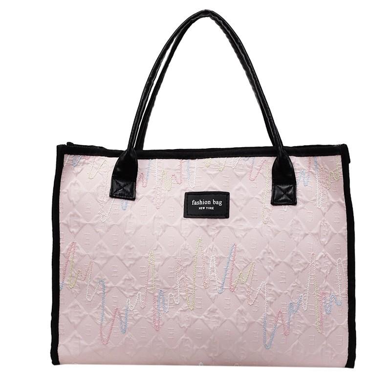 Minimalist Tote Bag For Women With Cotton Fabric And Large Capacity For Daily Commuting