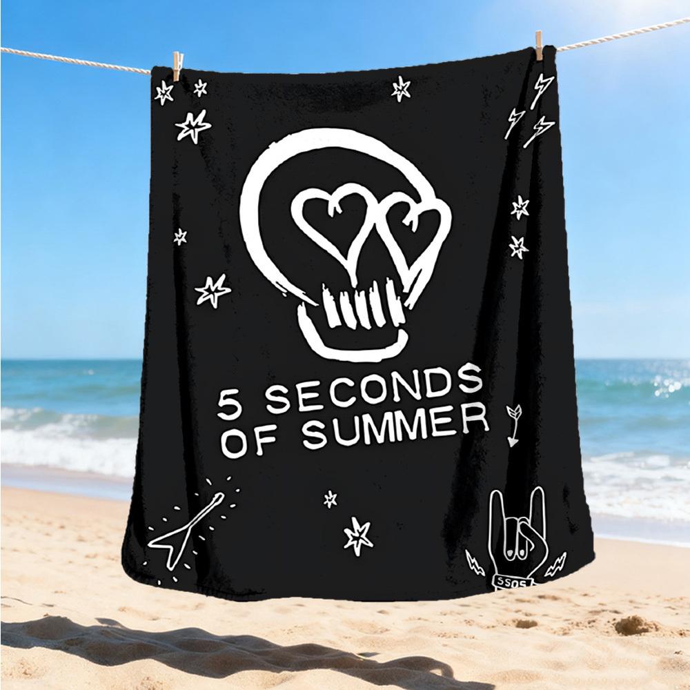 1pc Oasis Band Outdoor Flannel Blanket, Cozy & Warm Soft Te Playful Design, Napping Camping,