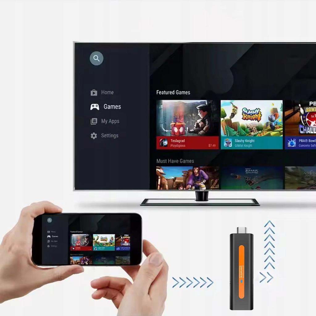 Odtwarzacz Multimedialny Przystawka Android 14 Smart Tv Stick Box Wifi 2/16 Zenwire Zencast Tv98 H618