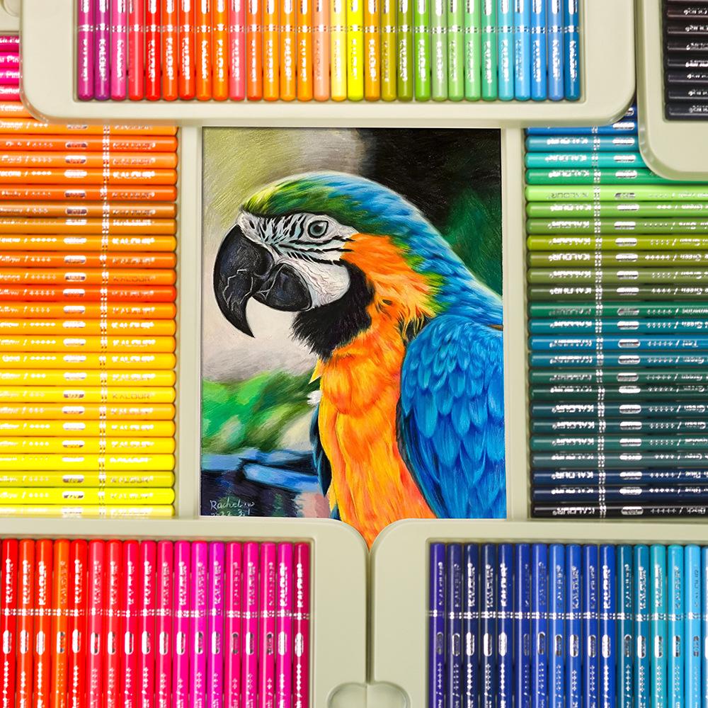 Manufacturer's 300-Color Oil-Based Art Drawing Pencil Set - Round Barrel