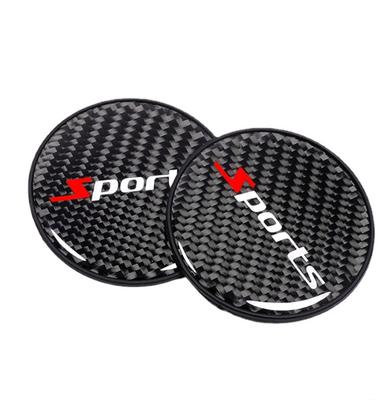 2 stk Karbonfiber og PVC bilkoppholdere, sklisikker matte, sportsstil