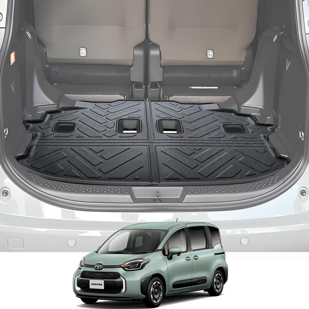 LANGBEAN Toyota Sienta Luggage 3D Waterproof TPE Easy and Custom Interior Parts for the Sienta (10 Series) 7-Passenger Mat, Non-Slip Mat,
