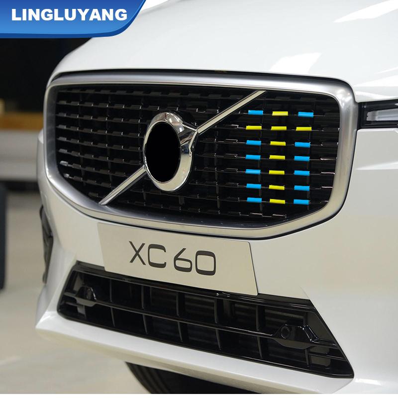 For Volvo Xc60 S90 Xc40 Xc90 V40 S60 V60 V90 v60CC V90CC RD Sports Version China Grid Three-color Strip Decorative Car Sticker