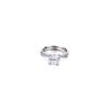 European-American Stainless Steel Zircon Ring: Simple, Four-Prong Creative Design