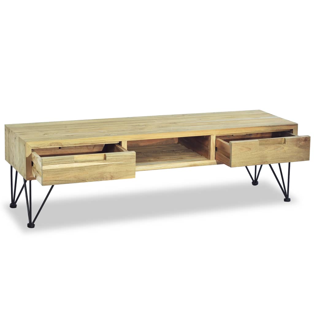 Vidaxl Szafka Pod Telewizor, 120 X 35 X 35 Cm, Lite Drewno Tekowe