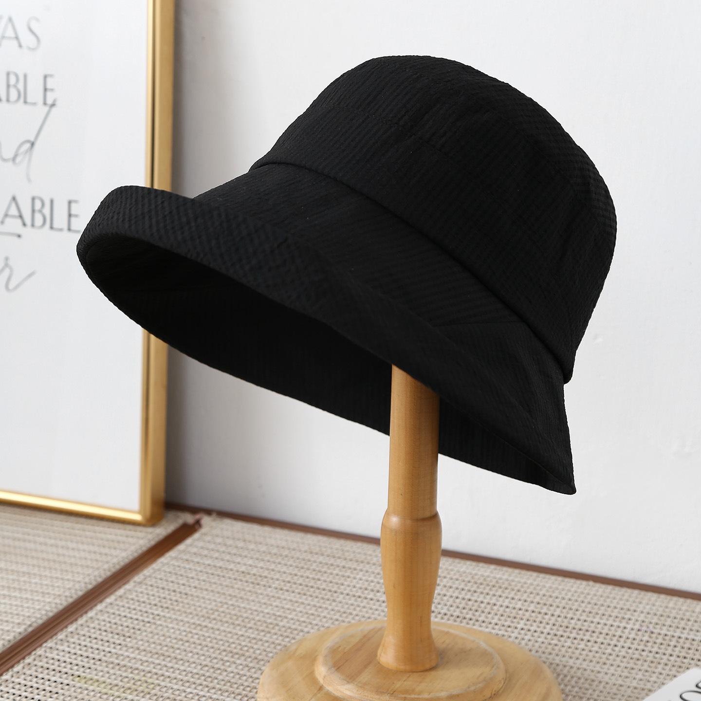 

Summer Solid Color Versatile Bucket Hat Curled-Brimmed Fisherman s Hats Women Outdoor Hat 56-58cm