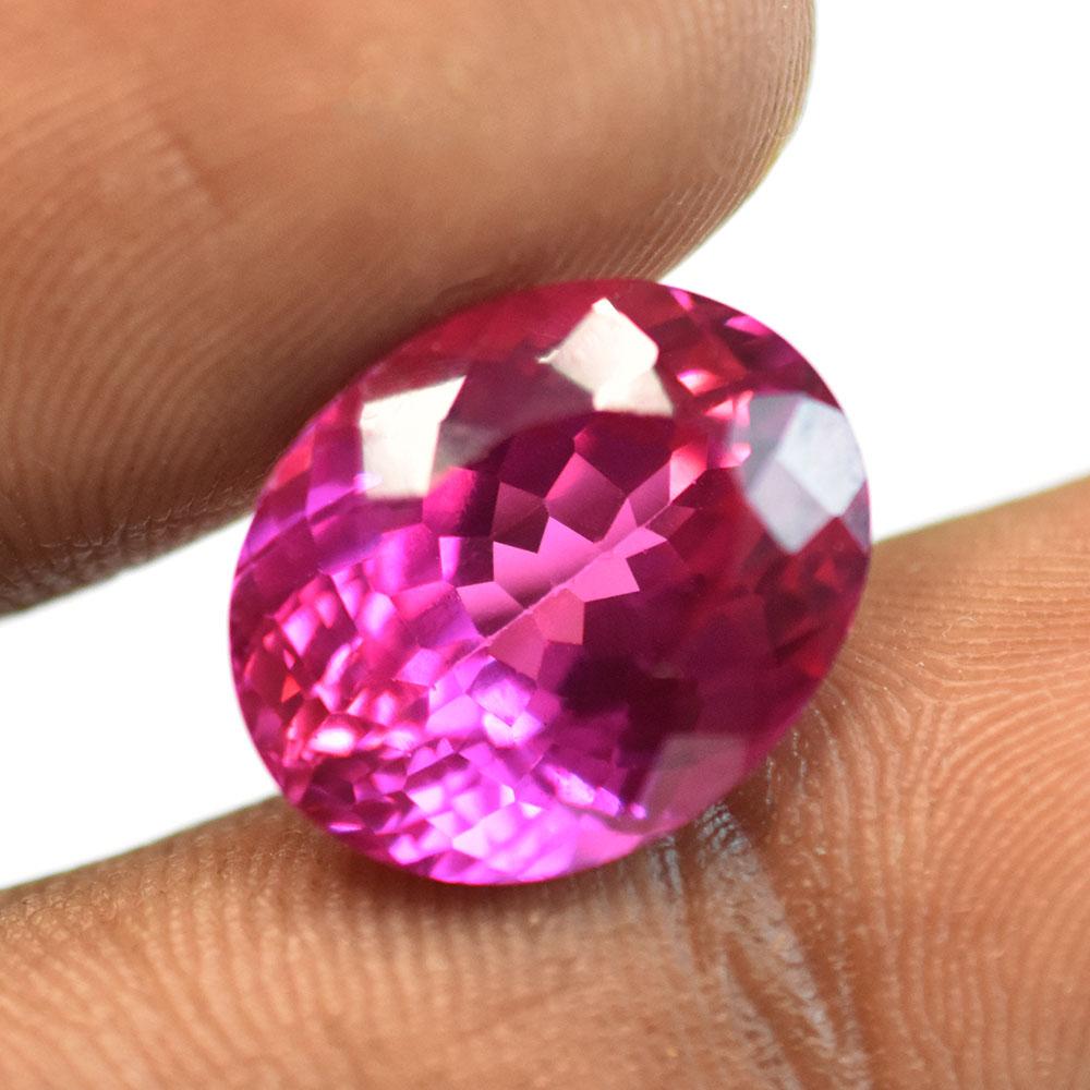 Natural Pink Tourmaline 12.5ct Oval Cut Certified Loose Gemstone