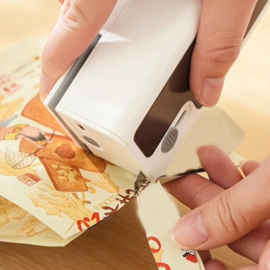 Mini Sigillatrice per Sacchetti, Macchina Sigillatrice Ricaricabile con Display LED di Alimentazione, Sigillatrice Portatile Regolabile a 8 Marce, Sigillatrice Termica e Taglierina, Resigillatrice per Sacchetti per