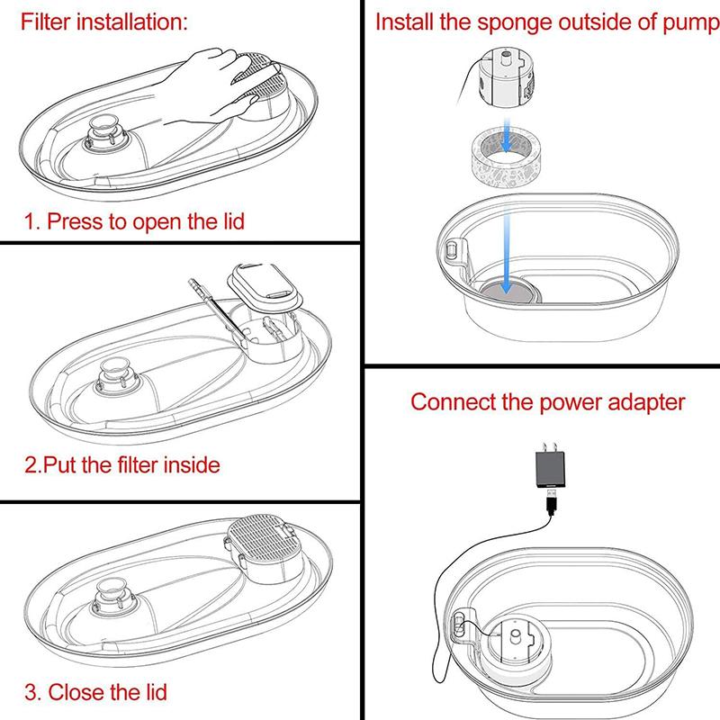 4/6/8/10/12Pcs Replacement Filter For Cat Dog Water Drinking Fountain Carbon Replaced Filters Fountain Replace The Core Dispense