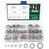 320Pcs American Flat Gasket O-ring Gasket Set 304 Stainless Steel Imperial Metal Flat Gasket Box