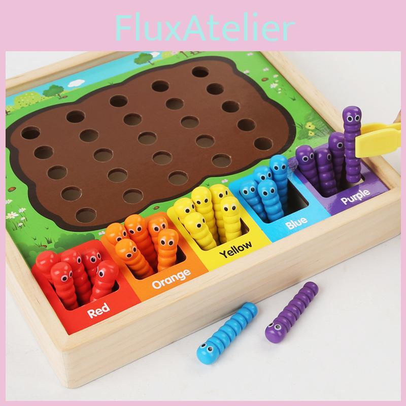 Wooden Color Matching Bug Catcher Card Game For Kids Development And Handeye Coordination