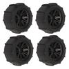 4PCS RC Tire Wheel Plastic Hub Rubber Black Strong Grip Pattern Shock Absorb RC Car Part for WLTOYS