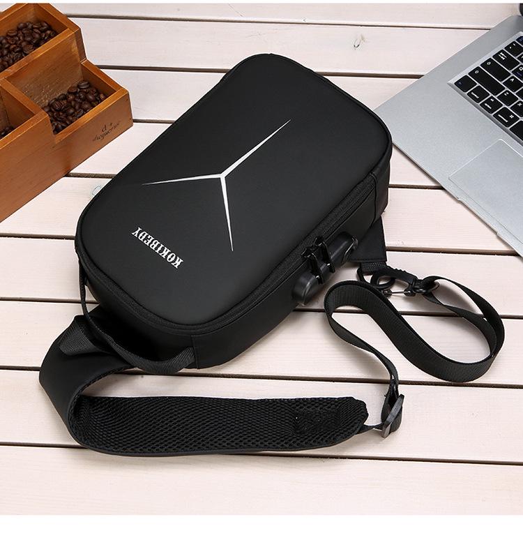 Men's Anti-theft Chest Bag with Buckle - Trendy Crossbody for Outdoor Sports & Cycling
