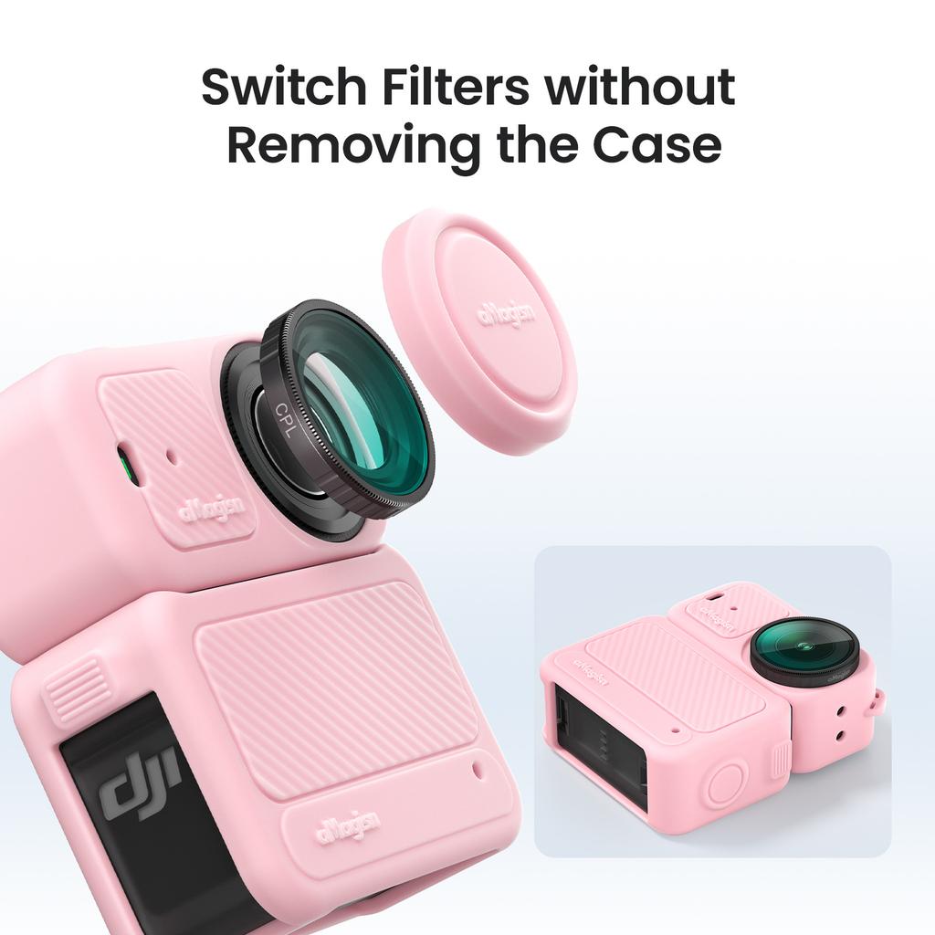 AMAGISN Para Câmera de Ação DJI Osmo Nano Capa de Silicone à Prova de Choque Cobertura Protetora Anti-Arranhão