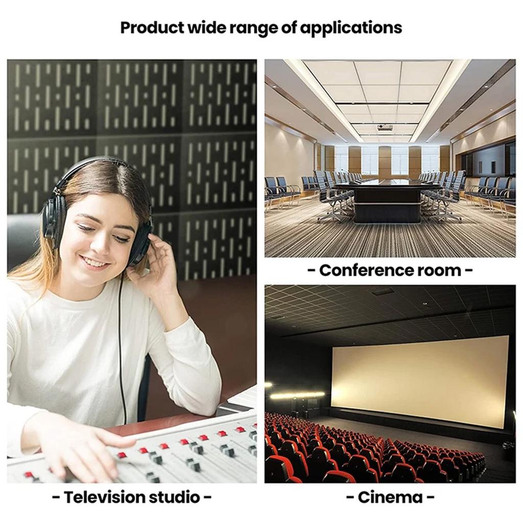 12 STÜCKE Schallabsorbierende Wandpaneele Polyesterstruktur Schallisolierte Schaumstoffpaneele für Schlafzimmer und Musikzimmer Dekorationen
