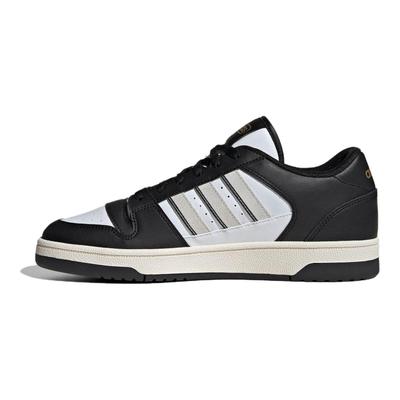 TURNAROUND Slip Resistant Abrasion Resistant Low Top Skateboard Shoes Men's Black White Sneakers IH7969