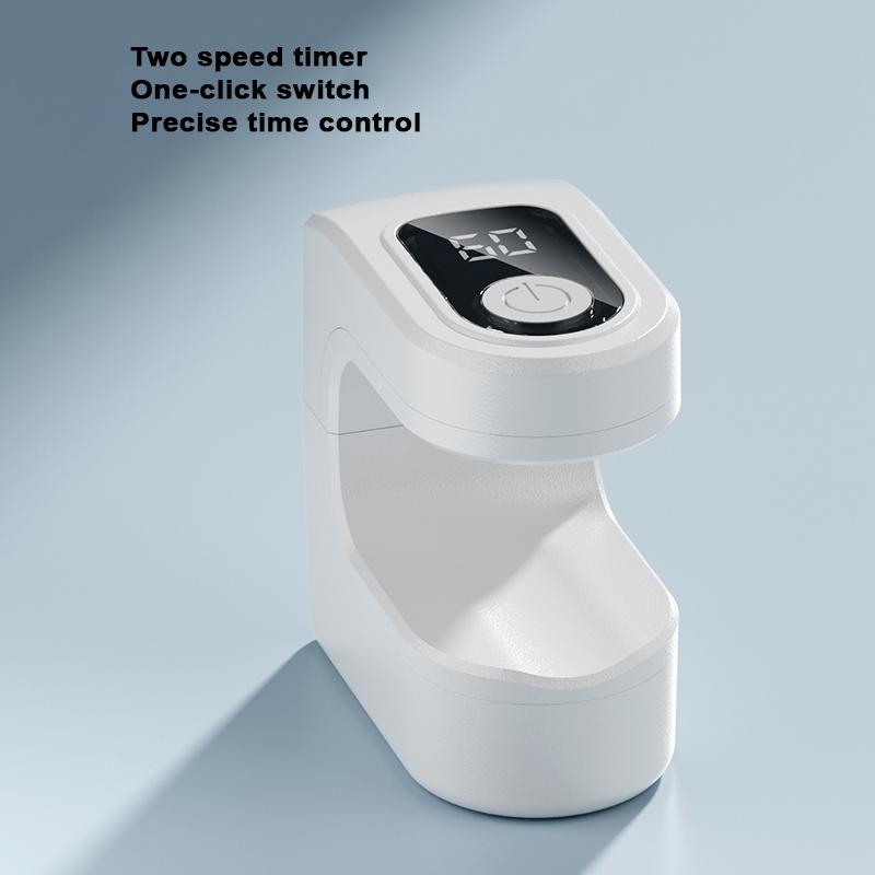 Compact and portable square candy gold lamp with two levels of timed fast drying for nail plates