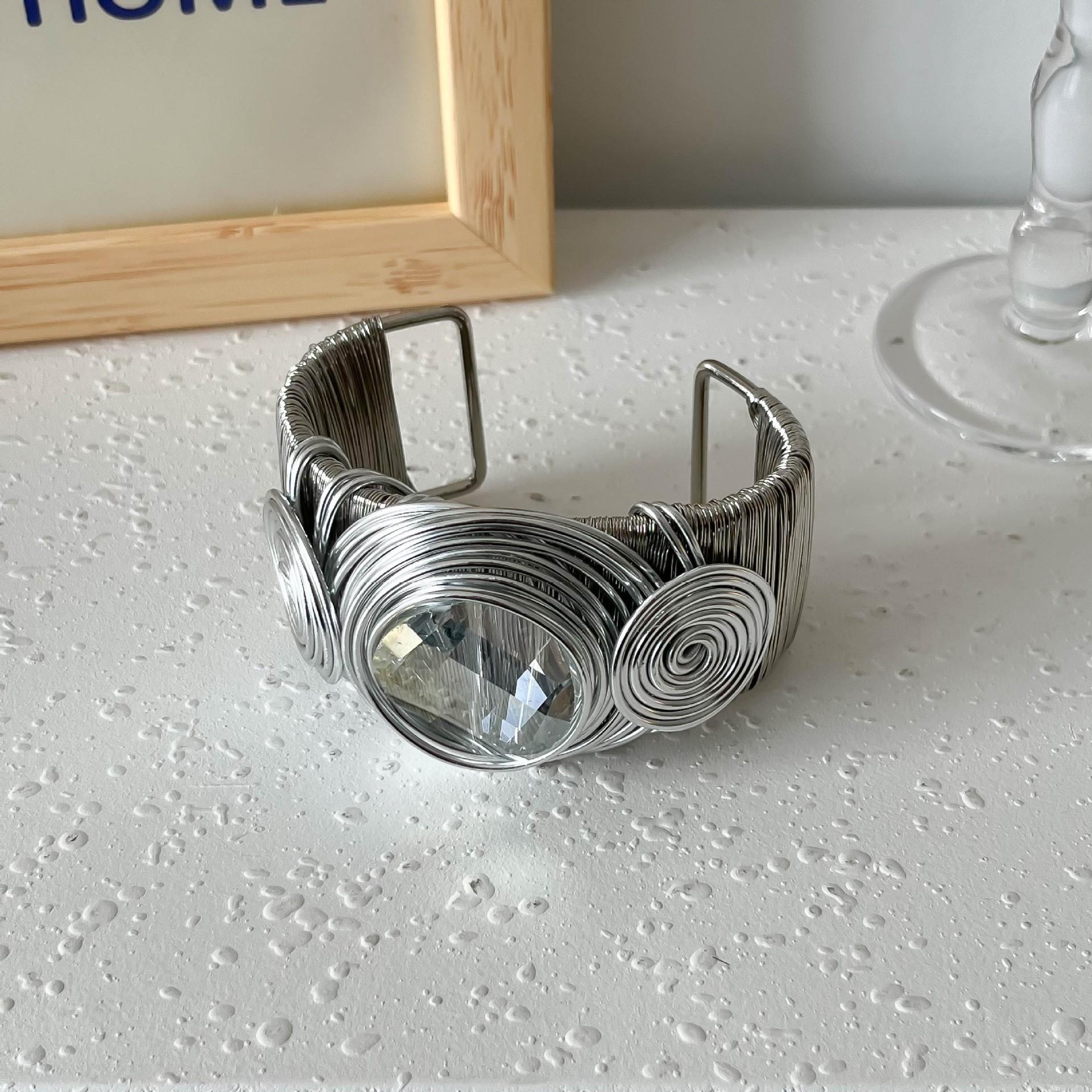 Геометрический инкрустированный браслет-обертка для женщин One Size