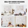48"x36" White Cork Board with Linen Surface Wall-Mounted Bulletin Board