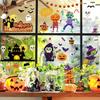 Halloween-Dekorationen 743 STÜCK Halloween-Fenstersticker, 10 Bögen Niedliche Halloween-Fensterdekorationen, Große Halloween-Fensteraufkleber Doppelseitig
