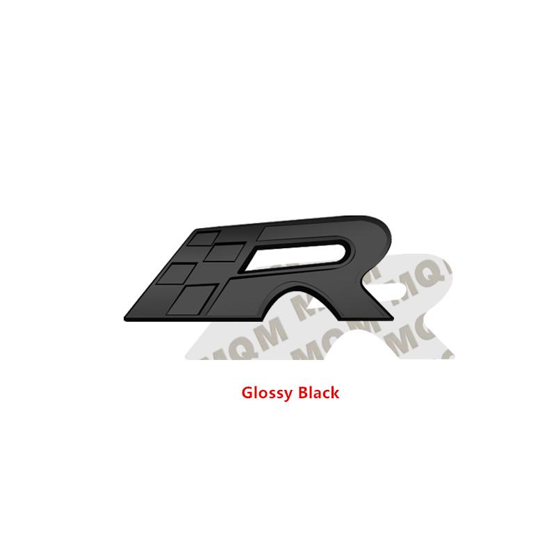 zjcr6 Car Accessories Metal Race Flag Front Hood Grille Emblem Rear Trunk Body R 300 Badge Sticker For Seat IBIZA Leon Cupra Ateca